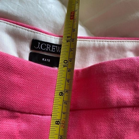 J.Crew Women’s Kate Straight Leg Linen Blend Pants Pink Size 00 Business Casual - Picture 10 of 11